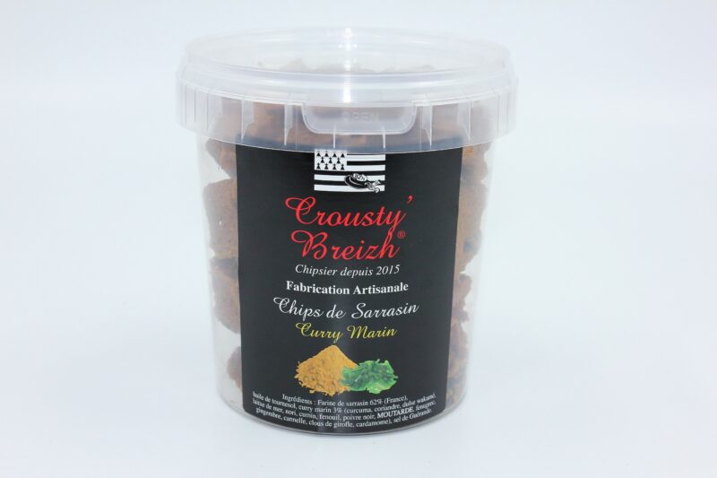 CHIPS DE SARRASIN CURRY MARIN aux algues seau 130g