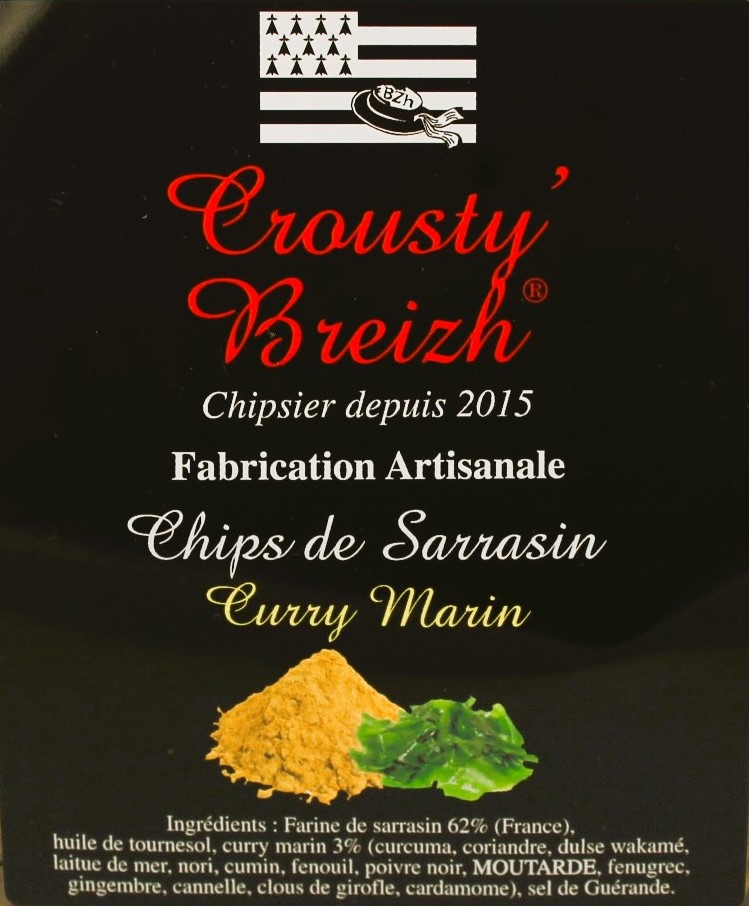 CURRY MARIN SARRASIN CHIPS mit Algen VRAC 1kg